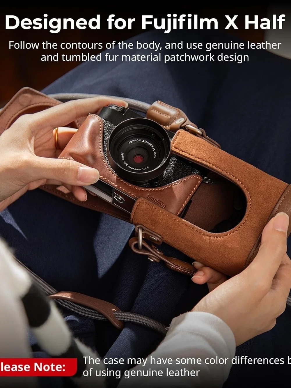 SMALLRIG Leather Case Kit for FUJIFILM X Half, Retro Style